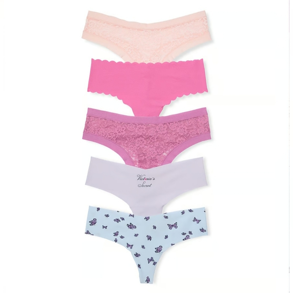 Victoria's Secret No Show Thong Panty 5 Pack.